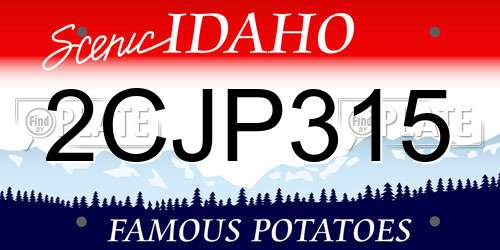 2CJP315 Idaho License Plate