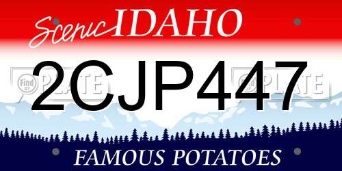 2CJP447 Idaho License Plate