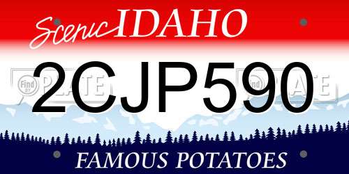 2CJP590 Idaho License Plate