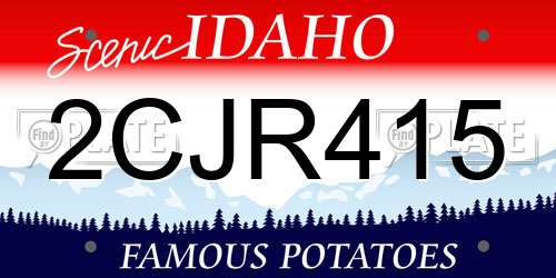 2CJR415 Idaho License Plate