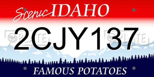 2CJY137 Idaho License Plate