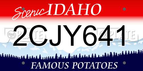 2CJY641 Idaho License Plate
