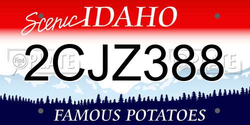 2CJZ388 Idaho License Plate