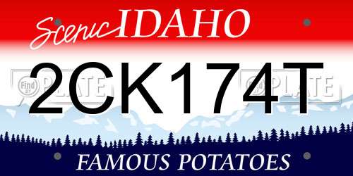 2CK174T Idaho License Plate