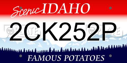 2CK252P Idaho License Plate