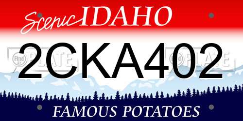 2CKA402 Idaho License Plate