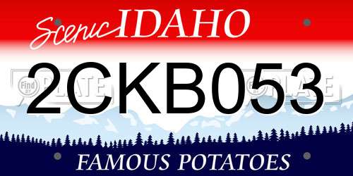 2CKB053 Idaho License Plate