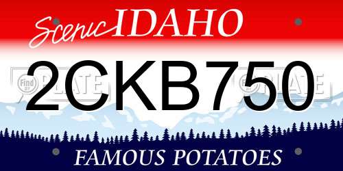 2CKB750 Idaho License Plate