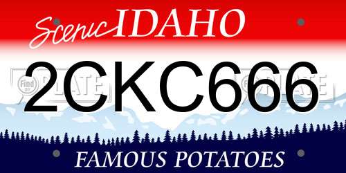 2CKC666 Idaho License Plate