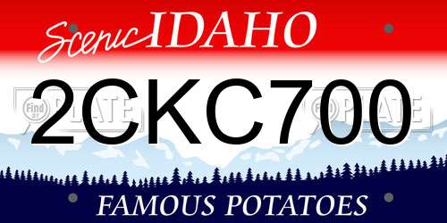 2CKC700 Idaho License Plate