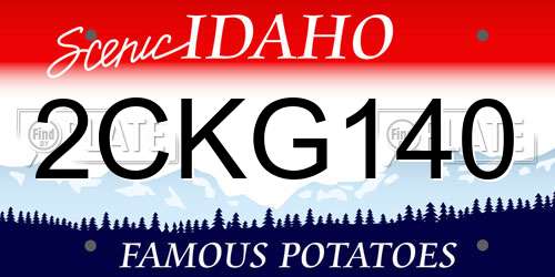 2CKG140 Idaho License Plate