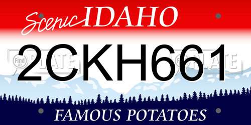 2CKH661 Idaho License Plate