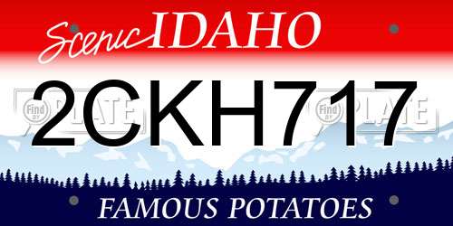 2CKH717 Idaho License Plate