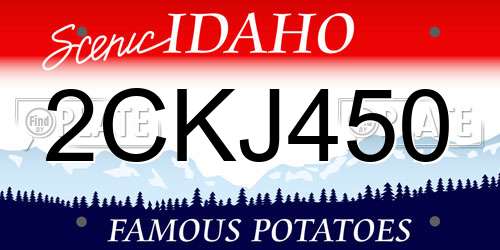 2CKJ450 Idaho License Plate