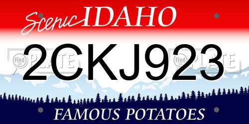 2CKJ923 Idaho License Plate