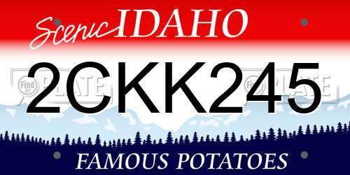 2CKK245 Idaho License Plate