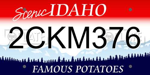 2CKM376 Idaho License Plate