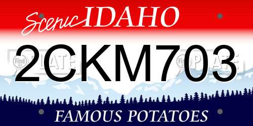 2CKM703 Idaho License Plate