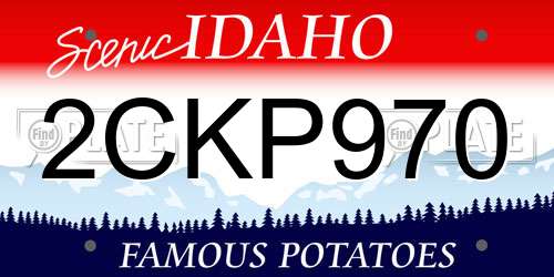2CKP970 Idaho License Plate