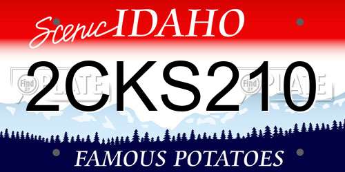 2CKS210 Idaho License Plate