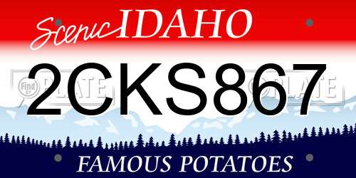 2CKS867 Idaho License Plate