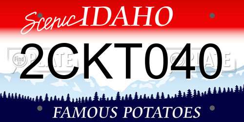 2CKT040 Idaho License Plate