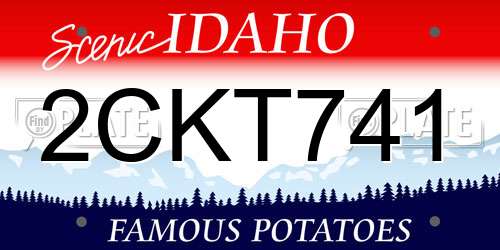 2CKT741 Idaho License Plate