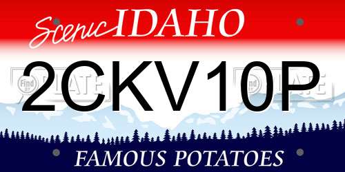 2CKV10P Idaho License Plate