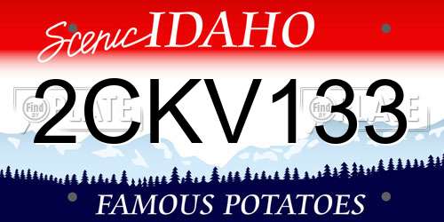 2CKV133 Idaho License Plate