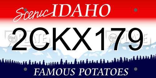2CKX179 Idaho License Plate