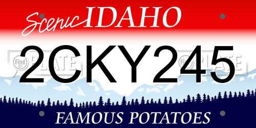 2CKY245 Idaho License Plate