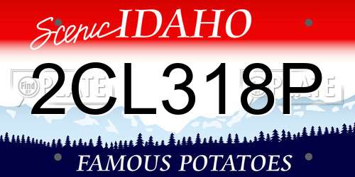 2CL318P Idaho License Plate