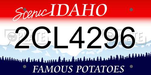 2CL4296 Idaho License Plate