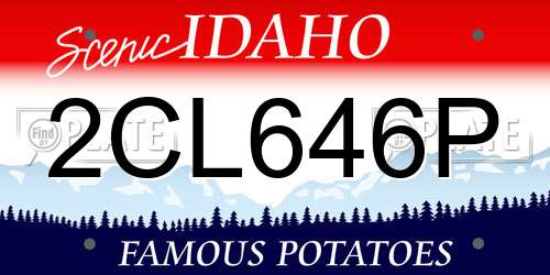 2CL646P Idaho License Plate