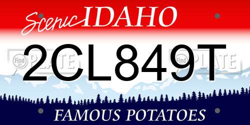 2CL849T Idaho License Plate