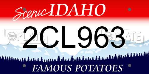 2CL963 Idaho License Plate