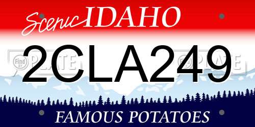 2CLA249 Idaho License Plate