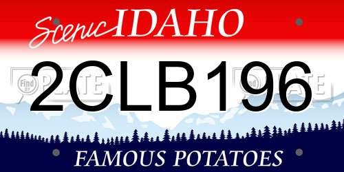 2CLB196 Idaho License Plate