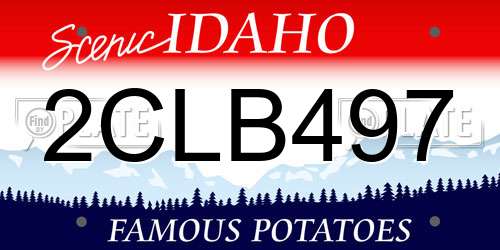 2CLB497 Idaho License Plate