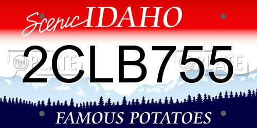 2CLB755 Idaho License Plate