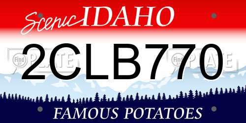 2CLB770 Idaho License Plate
