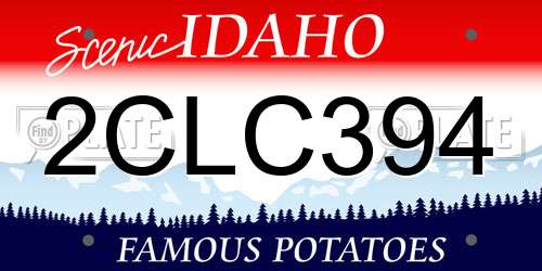 2CLC394 Idaho License Plate