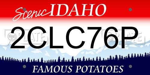 2CLC76P Idaho License Plate