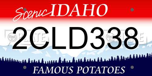 2CLD338 Idaho License Plate