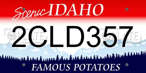 2CLD357 Idaho License Plate