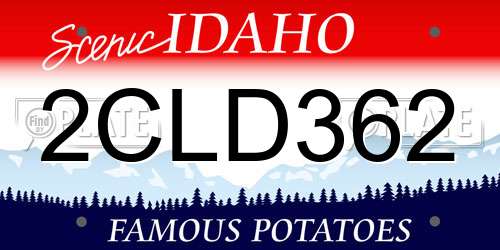 2CLD362 Idaho License Plate