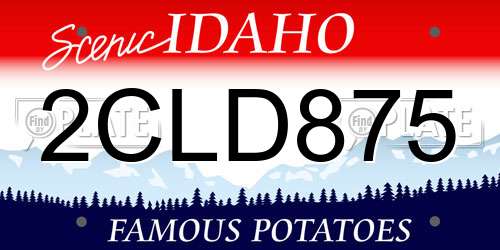 2CLD875 Idaho License Plate