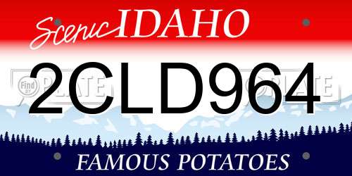 2CLD964 Idaho License Plate