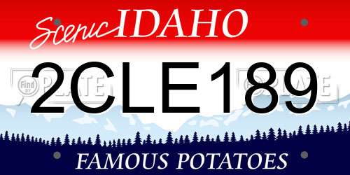 2CLE189 Idaho License Plate