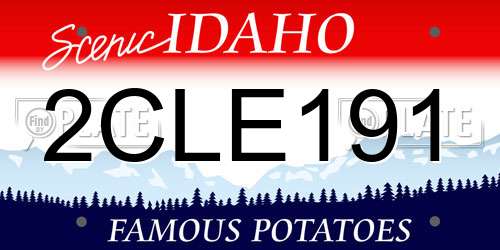 2CLE191 Idaho License Plate